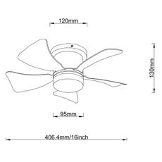 Globo 03609A - LED Stmievateľný stropný ventilátor HINES LED/10W/230V + DO šedá