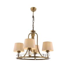 Luster na reťazi NARA 4xE27/40W/230V mosadz
