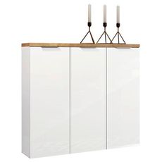 Xora SKRINKA NA TOPÁNKY, biela, farba duba, 120/115/34 cm