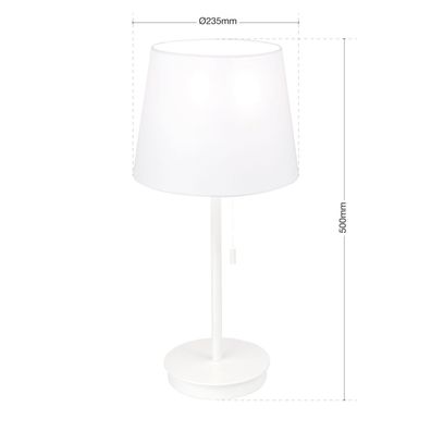 Orion LA 4-1205/1 - Stolná lampa s USB portom LUDWIG 1xE27/40W/230V biela