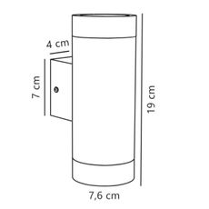 Nordlux - Vonkajšie nástenné svietidlo TIN 2xGU10/35W/230V IP54