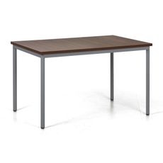 Jedálenský stôl TRIVIA, tmavo sivá podnož, 1200 x 800 mm, orech