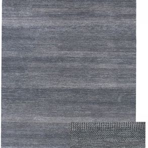 Diamond Carpets koberce Ručne viazaný kusový koberec Diamond DC-MCN Dark blue / silver - 120x170 cm