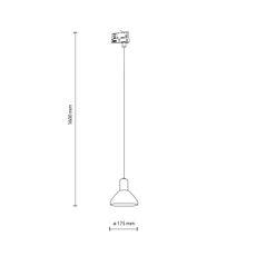 Luster na lanku do 3-fáz. lištov. systému NEO 1xE27/15W/230V čierna/dymová čierna