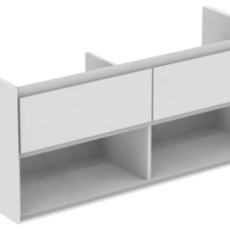 Kúpeľňová skrinka pod umývadlo Ideal Standard Connect Air 120x44x51,7 cm v kombinácii šedý dub / biela mat E0829PS