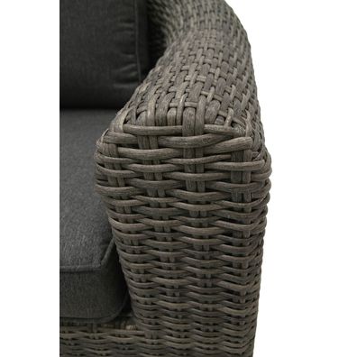 Deokork Ratanové kreslo BORNEO LUXURY (sivá)