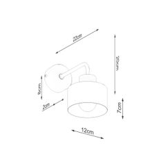 Sollux SL.1129 - Nástenná lampa SAVAR 1xE27/60W/230V čierna