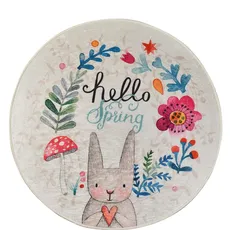 Conceptum Hypnose Detský okrúhly koberec Hello Spring 140 cm béžový