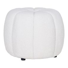 Biely taburet z textílie buklé Paisley – House Nordic