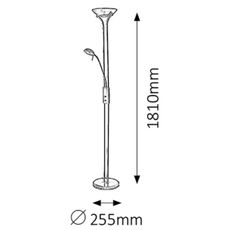 Rabalux 4075 - Stmievateľná stojacia lampa BETA 1xR7s/230W + 1xG9/40W