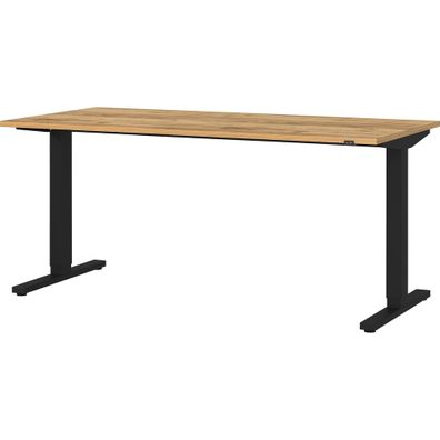 Pracovný stôl s elektricky nastaviteľnou výškou s doskou v dubovom dekore 80x160 cm Lissabon – Germania