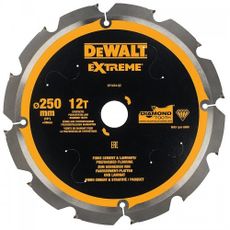 Pílový list na cementovláknité dosky a laminát 250x30 mm 12z DeWALT DT1474