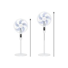 Rowenta - Stojanový ventilátor TURBO SILENCE 55W/230V, 147 cm, biely