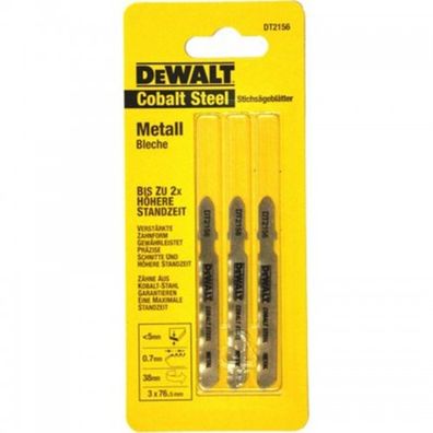 Extrémny pílový list na plech do 2,5 mm pre priamočiare píly 76 mm 3 ks DeWALT DT2156