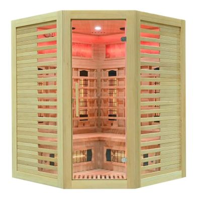 Infrasauna pre 3 osoby so soľným kameňom 150x150x190cm