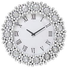 Ambia Home NÁSTENNÉ HODINY, čierna, strieborná, biela, 52 cm
