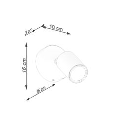 Sollux SL.1285 - Nástenné bodové svietidlo VERDO 1xGU10/10W/230V biela