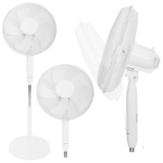 LONGWELL INDUSTRIAL LTD Stojaci ventilátor 45W, 3 režimy, 5 lopatiek - biela