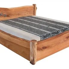 Masívna designová posteľ ADANA s úložným priestorom z brestového dreva, 200x180