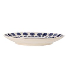 Bielo–tmavomodrý tanier z kameniny ø 27 cm Shama – Bloomingville