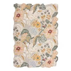 Svetloružový ručne tkaný vlnený koberec 120x170 cm Daphne Shaped Floral – Flair Rugs