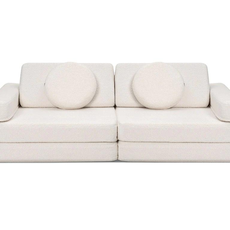 SHAPPY Veľký multifunkčný skladací bunker z plyšu SOFA Zvoľte farbu: Krémová biela
