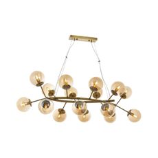 Luster na lanku VARANA 16xE14/40W/230V bronzový