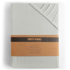 Bavlnené jersey prestieradlo s gumou DecoKing Amber holubia šeď, velikost 220-240x220+30