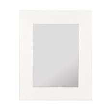 Estila Moderné dizajnové obdĺžnikové nástenné zrkadlo Blanc so širokým bielym rámom 100 cm