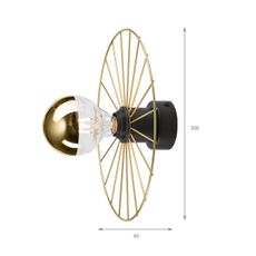 Nástenné svietidlo MONTANA 1xE27/15W/230V pr. 30 cm zlatá