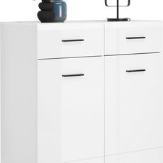 Hom`in SKRINKA NA TOPÁNKY, antracitová, biela, 100/104/42 cm