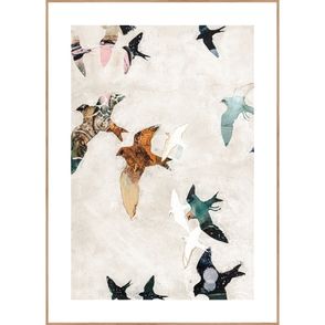 Obraz 30x40 cm Abstract Birds – Malerifabrikken