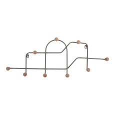 Sivý kovový nástenný vešiak 71 cm Maze – PT LIVING