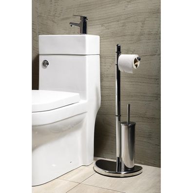 Gedy - Stojan na toaletný papier a WC štetku HIBISCUS lesklý chróm