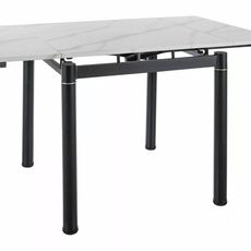 Signal Rozkládací jídelní stůl Franklin 80/131 cm mramor bílý/černý mat