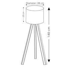 Stojacia lampa AYD 1xE27/40W/230V hnedá/béžová