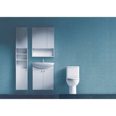 JIKA H4532410383041 - Zrkadlová skrinka LYRA 80x60 cm biela s policou