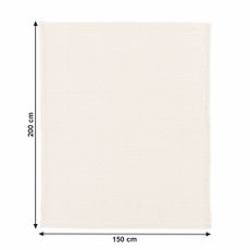 KONDELA Avanti obojstranná baránková deka 150x200 cm béžová / biela / vzor