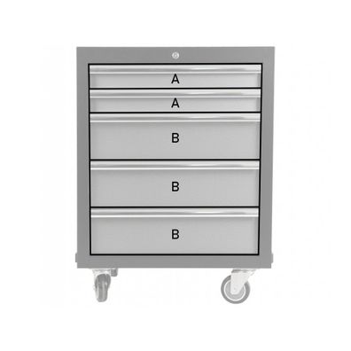 Dielenský vozík na náradie Matabro MB-TGC1305W | 5 zásuviek | 646x458x860 mm
