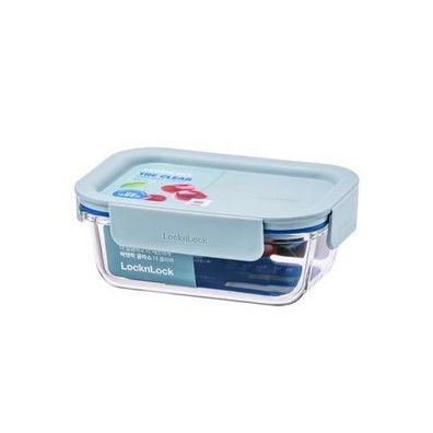 LOCKnLOCK Dóza sklenená obdĺžniková CLEAR, 380 ml, mint, 380 ml