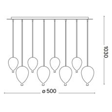 Ideal Lux - LED Luster na lanku CLOWN 8xG9/3W/230V pr. 50 cm pestrofarebná