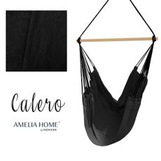 AmeliaHome Závesné hojdacie kreslo Calero čierne, velikost 100x130
