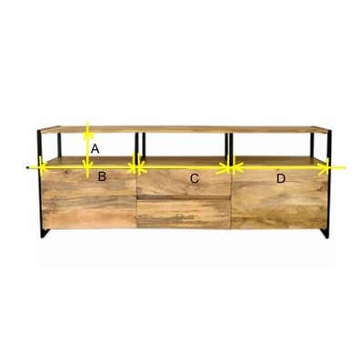 indickynabytok.sk - TV stolík Gita 160x60x45 indický masív mango