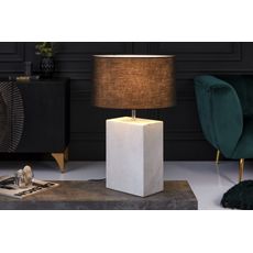 Estila Dizajnová nočná lampa Miracul v art deco štýle s bielou mramorovou podstavou obdĺžnikového tvaru 55cm