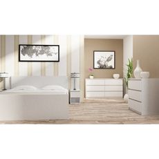 Komoda 6 zásuviek Malva 140 cm Biela