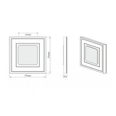 LDST KE-01-B-BC8 - LED schodiskové svietidlo KELLY 8xLED/1,2W/230V biela 3500K