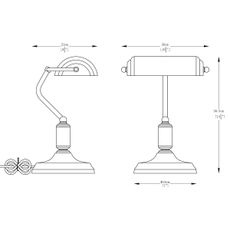 Zuma Line A2048-GLD - Stolná lampa ROMA 1xE27/40W/230V zlatá