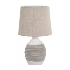 Béžová stolová lampa s textilným tienidlom (výška 35 cm) Ambon – Candellux Lighting