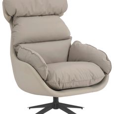 MID.YOU RELAXAČNÉ KRESLO, textil, sivohnedá