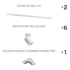 Zuma Line 3567 - Bodové svietidlo v lištovom systéme TORE 6xGU10/35W/230V biela